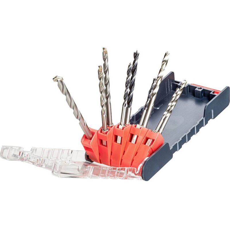 foto del prodotto kwb 109155 hss kit punte 9 parti 3 mm, 4 mm, 5 mm, 6 mm, 8 mm 1 4 6.3 mm 9 pz.