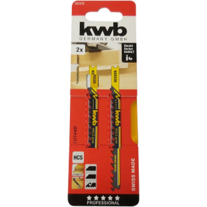 foto del prodotto kwb 2 lame per seghetto alternativo 100 80 per legno taglio grosso hcs gambo a t by einhell