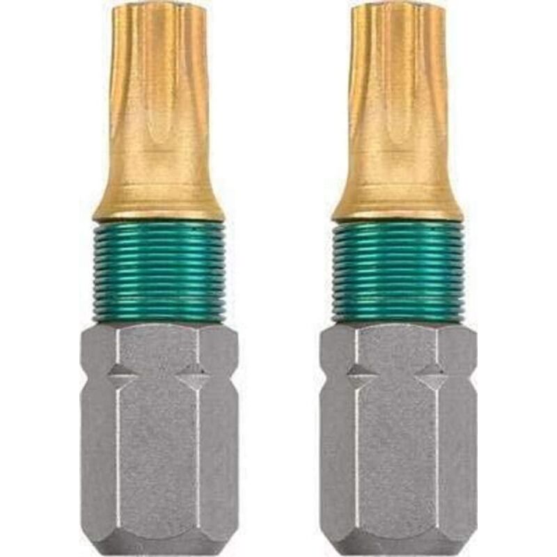 foto del prodotto kwb 2 x bit 25 mm torx t20 titanio 124220 stagno, acciaio tq 60, iso 1173, azionamento c6.3 
