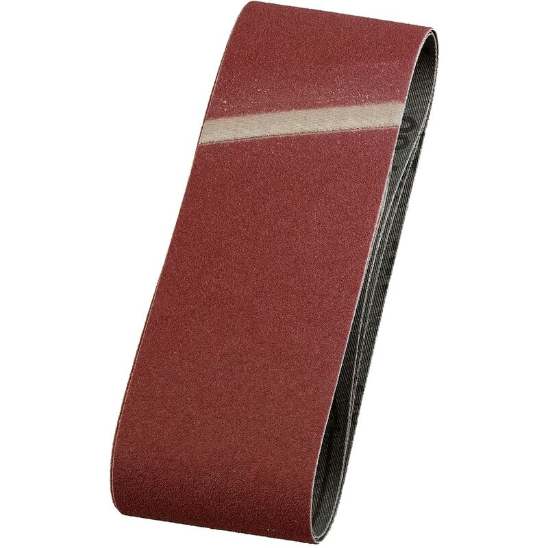 foto del prodotto kwb 3x nastro di levigatura in tessuto, 65 x 410 mm, k 80, noble corindum, per legno e metallo, carta vetrata per smerigliatrice a nastro 