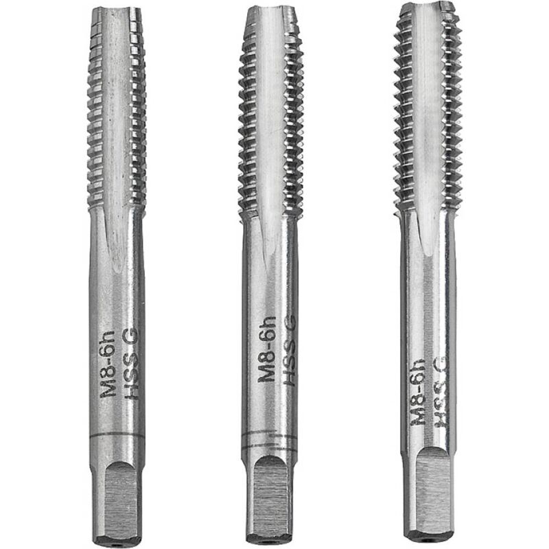 foto del prodotto kwb 443306 kit maschi e filiere 3 parti m6 1 din 352 hss 3 pz.