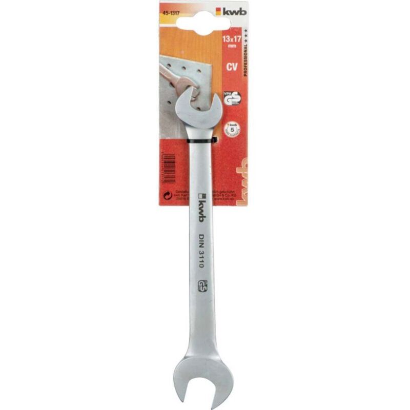 foto del prodotto kwb 451317 chiave a forchetta doppia 1 pezzo misura metrica 13 17 mm
