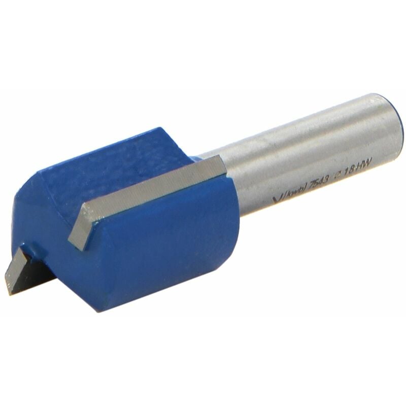 foto del prodotto kwb 7543 20 hm groove cutter professional per legno, 18mm, lunghezza di lavoro 20mm, albero 8mm, abbinando tutto comune fresatura a mano , blu 