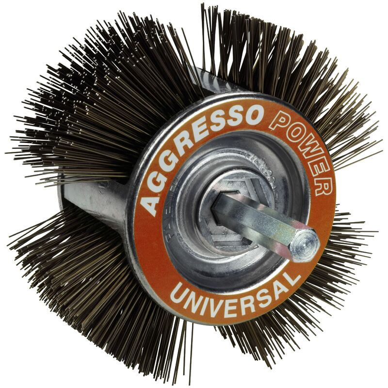foto del prodotto kwb agresso spazzola metallica universale per trapano, diametro 110 mm, 1 pezzo, spazzola rotonda ideale per la pulizia e la levigatura, made in