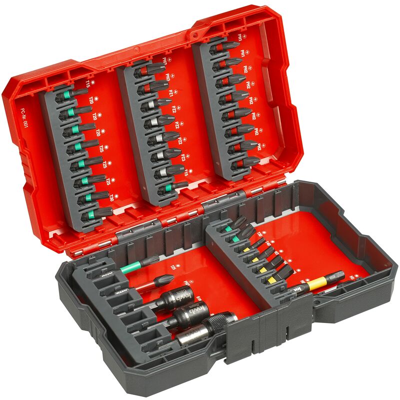 foto del prodotto kwb bit box per chiavi a percussione impatto set di punte da 37 pezzi con portapunte e bussole resistenti agli urti, codoli e c 44626