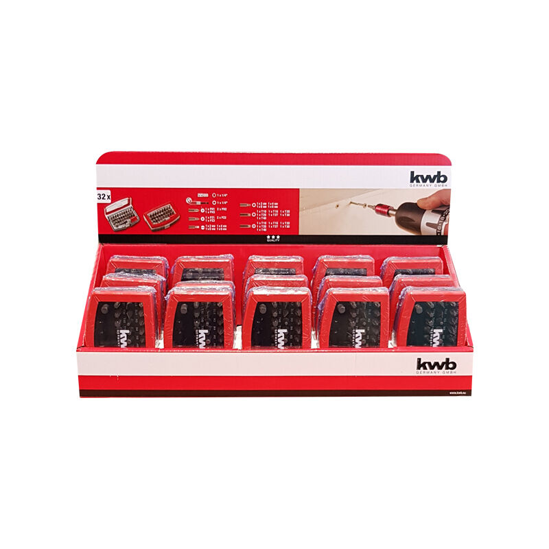 foto del prodotto kwb bit inserti da 32 pezzi 118490