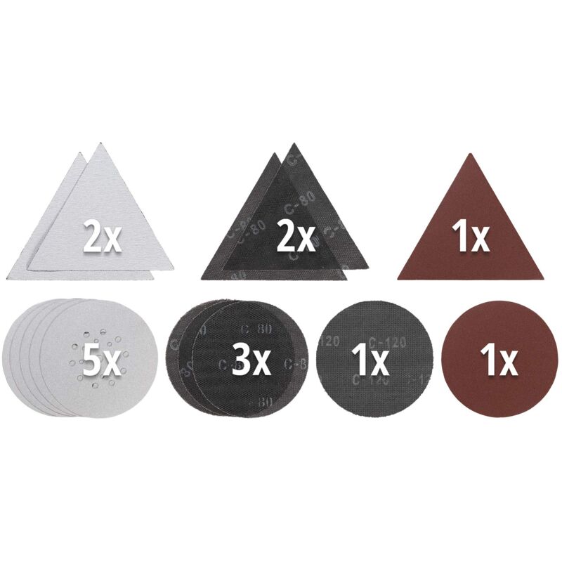 foto del prodotto kwb by einhell 49491065 gitter schleifpapier set 225 mm 15 tlg. accessori per smerigliatrice per cartongesso