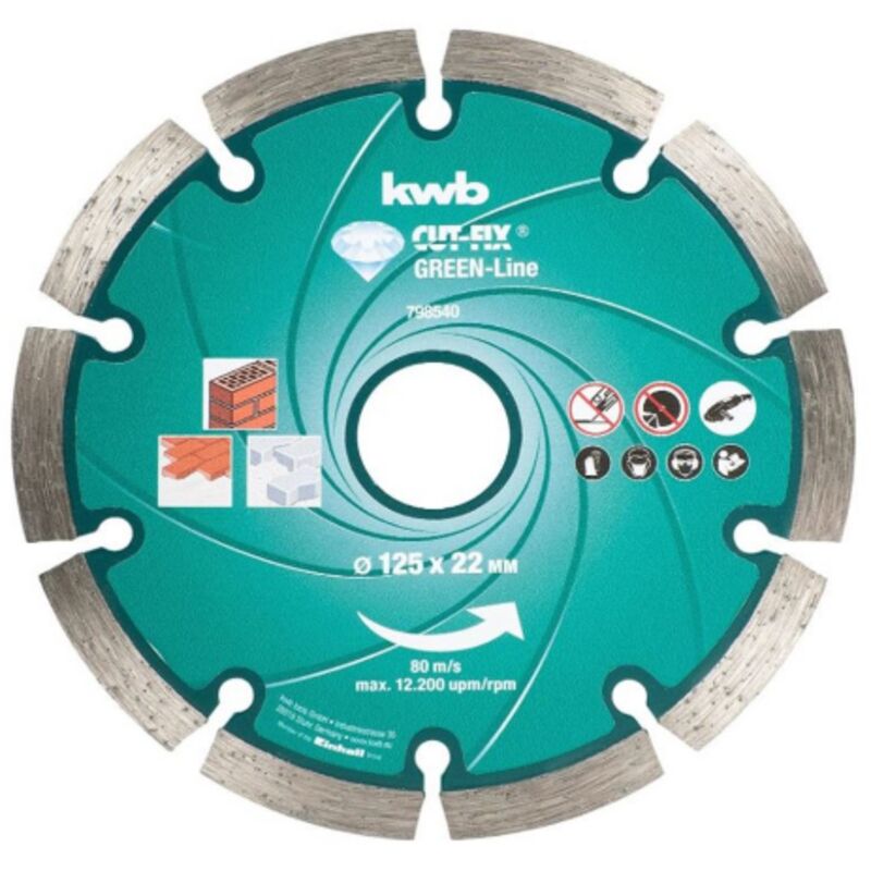 foto del prodotto kwb disco de diamante general de obra pro 125x22mm sb