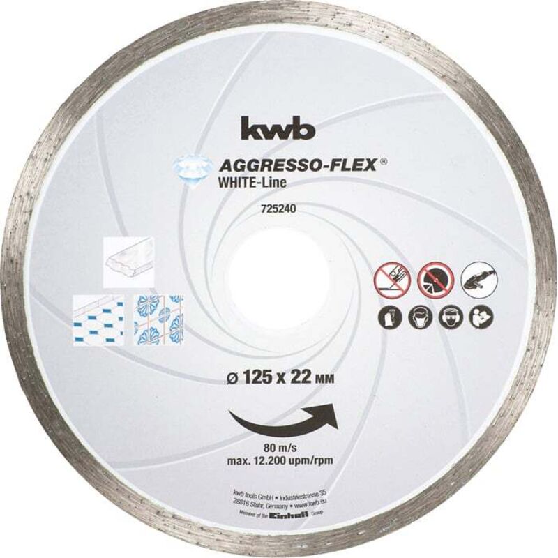 foto del prodotto kwb disco diamantato 230 x 22 mm agresso flex bordo chiuso