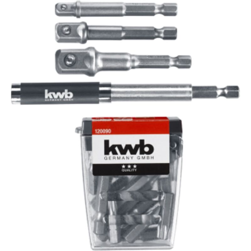 foto del prodotto kwb - einhell 49120090 set 23 bits 4 adattatori ph tz t 16x25mm 3x50mm avvitatore