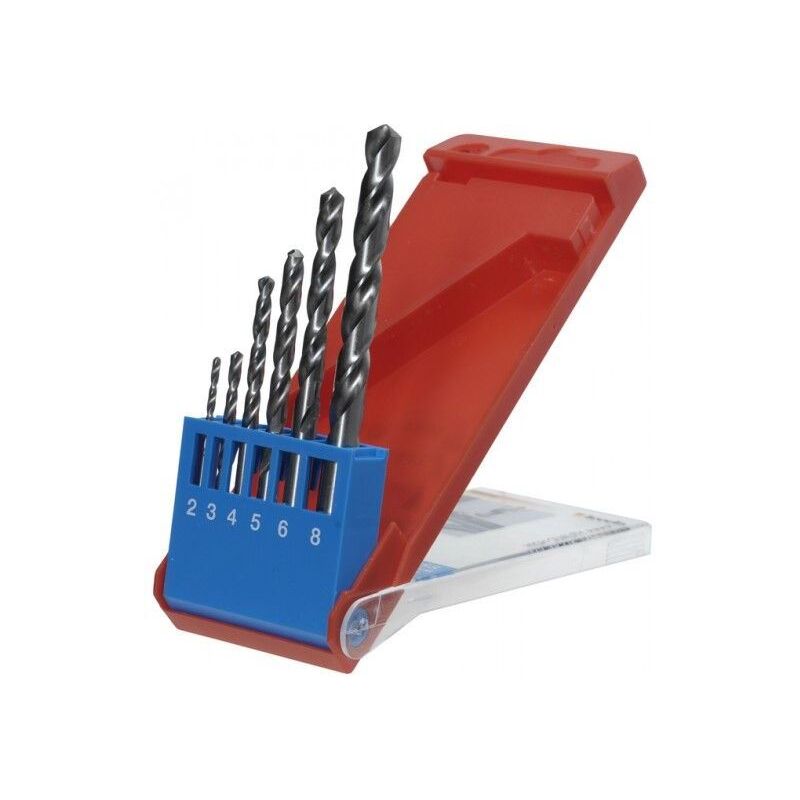 foto del prodotto kwb einhell 49205540 set 6 punte hss silver star ferro plastica 2 3 4 5 6 8mm