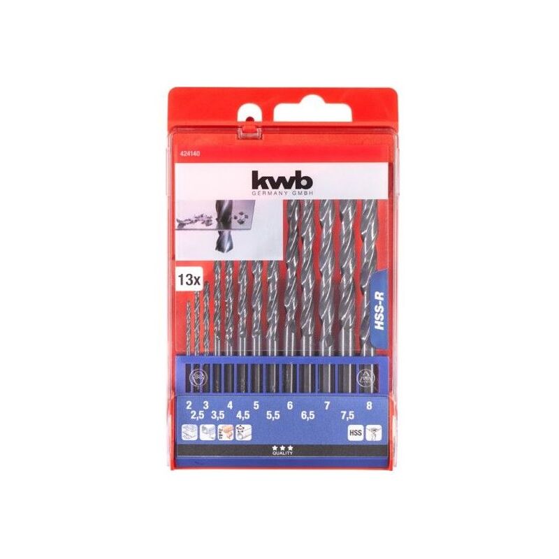 foto del prodotto kwb einhell 49424140 set 13 punte hss r ferro plastica