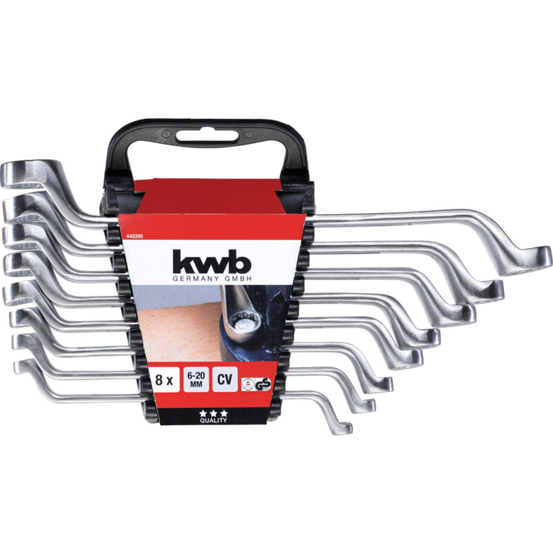 foto del prodotto kwb einhell 49440390 set 8 chiavi inglesi esagonali acciaio cromo vanadio