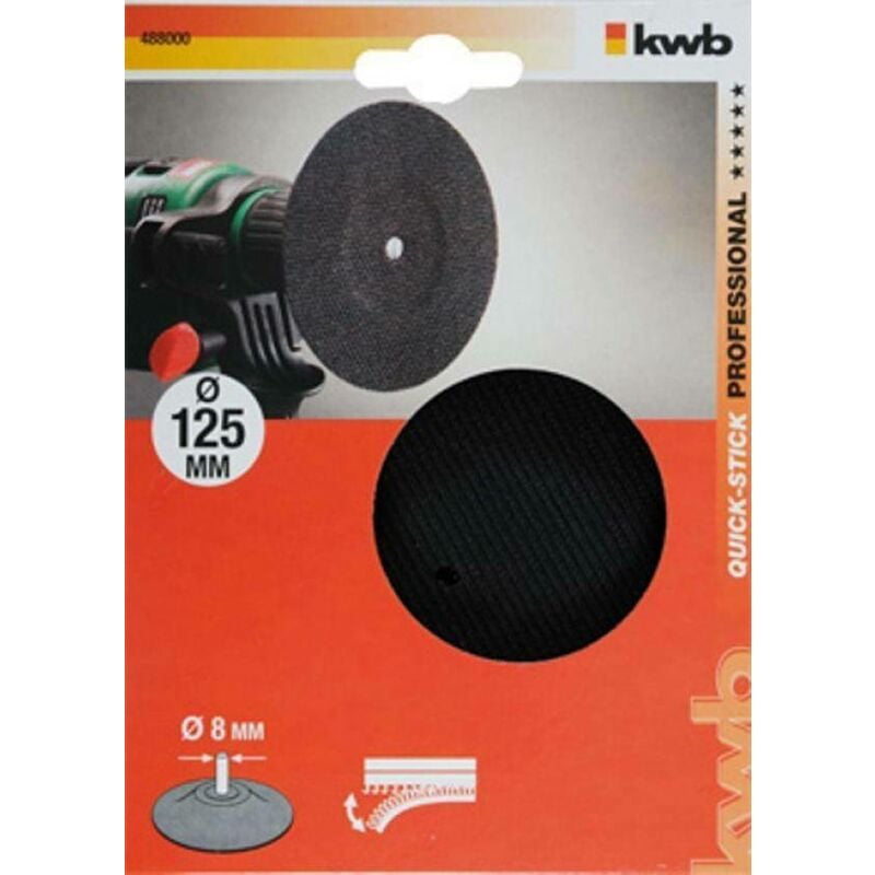foto del prodotto kwb einhell italia platorello in velcro per trapano 12,5 cm 488000