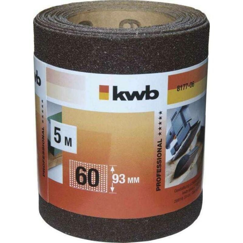 foto del prodotto kwb einhell italia rotolo carta abrasiva 93 mm grana 60 49817706