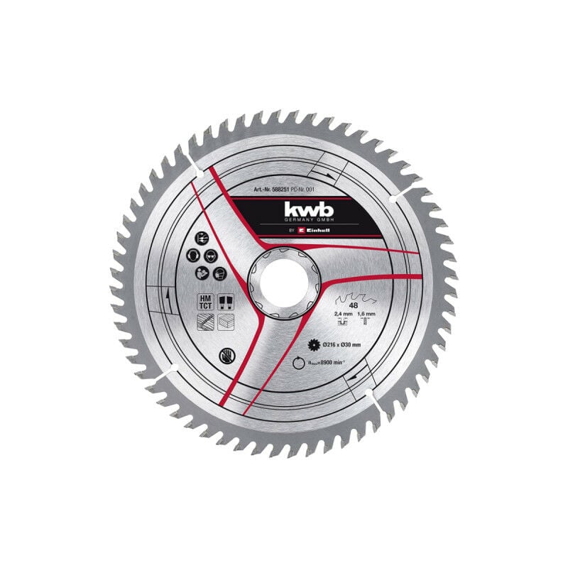 foto del prodotto kwb lama einhell per troncatrice radiale 60 denti 216 x 30 mm