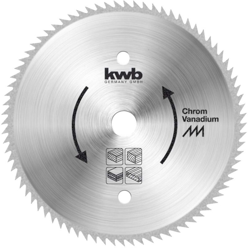 foto del prodotto kwb lama per sega circolare 350 x 30 mm, made in germany, taglio fine e preciso, adatta per pannelli in legno, legno profilato e legno tenero