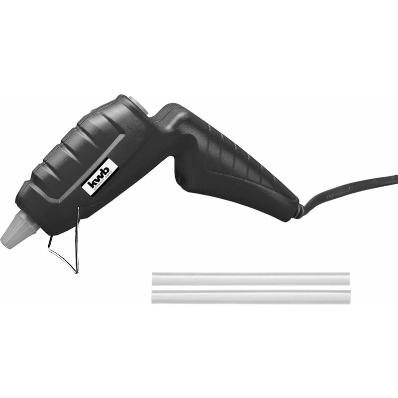 foto del prodotto kwb mini pistola adesiva calda 7 mm incl. 3 mini perni adesivi, pistola adesiva all artigianato, ufficio ecc., 15 watt, tempo di riscaldamento 5
