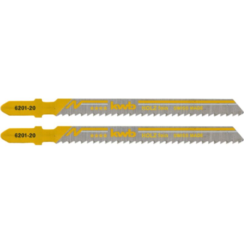 foto del prodotto kwb set 2 lame hcs per legno lunghezza 100 mm taglio medio per seghetto alternativo
