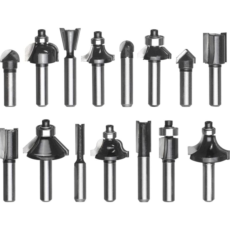foto del prodotto kwb set frese per fresatrice albero da 8mm 15 pezzi k49757291