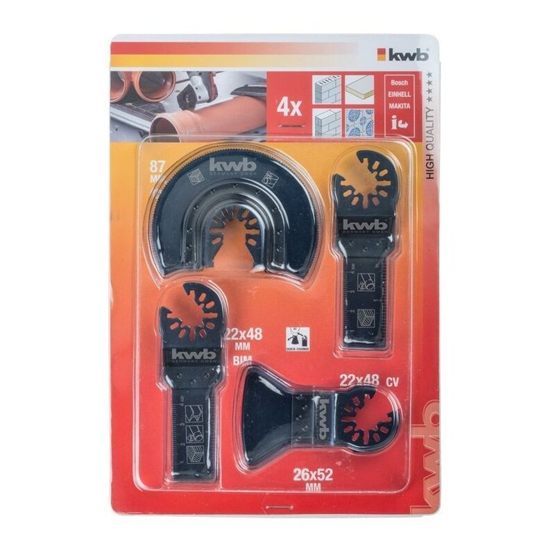 foto del prodotto kwb set lame multifunzione 4 pz einhell