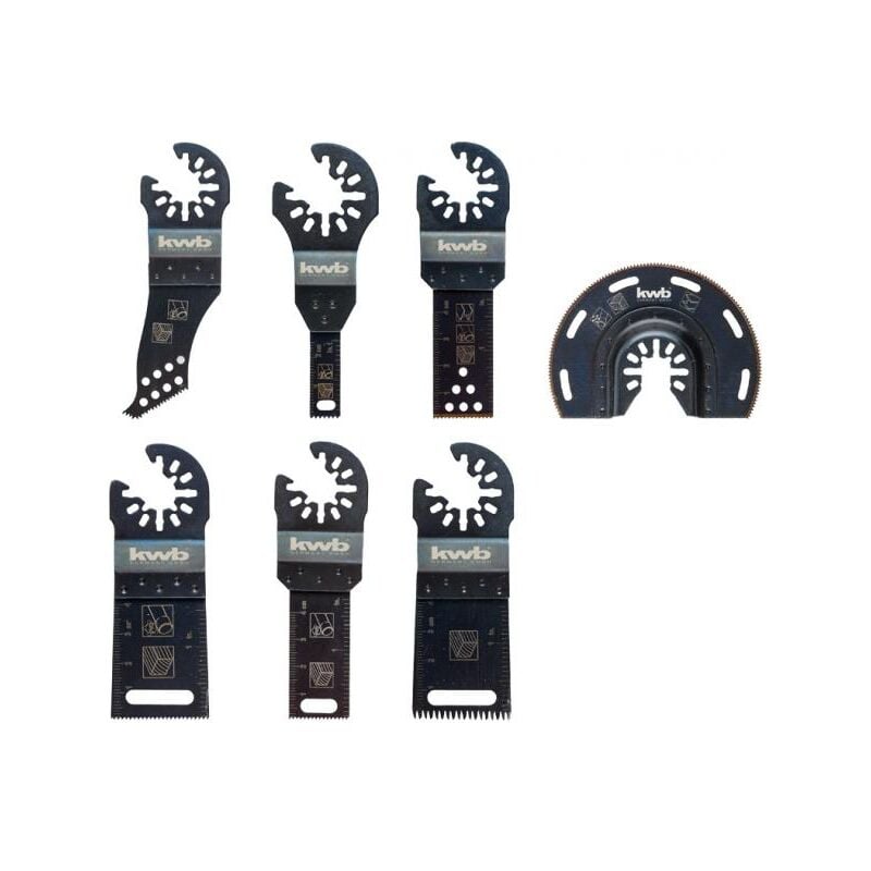 foto del prodotto kwb set lame multifunzione per tagli dal pieno 7 pz art. 708000