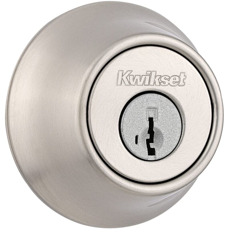foto del prodotto kwikset 96600 575 660 15 smt rcal rcs singolo cilindro catenaccio smartkey, nichel satinato, rotondo