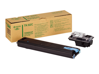 foto del prodotto kyocera tk 82c cartuccia toner originale ciano
