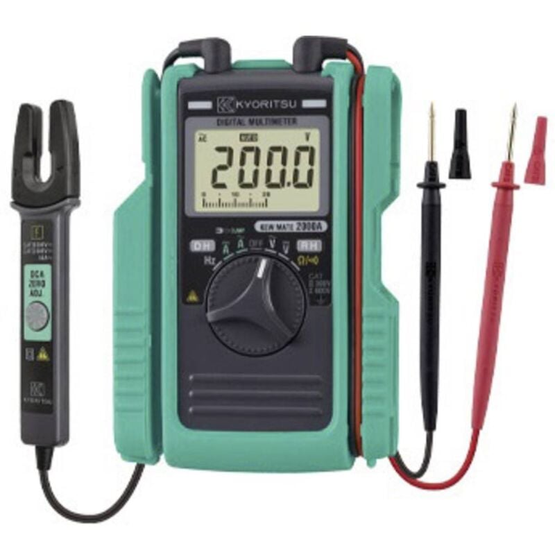 foto del prodotto kyoritsu kew mate 2000 a multimetro portatile, pinza amperometrica digitale cat iii 300 v, cat ii 600 v display counts