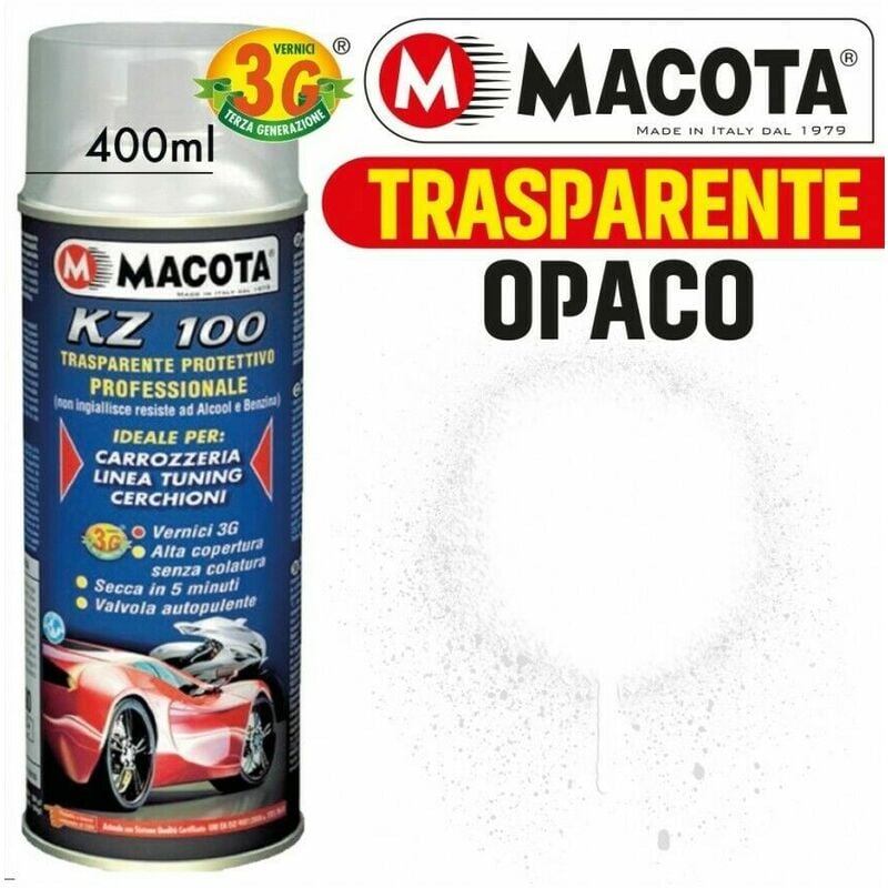 immagine 0 del prodotto kz100 trasparente protettivo professionale vernice spray 400ml modello trasparente opaco macota