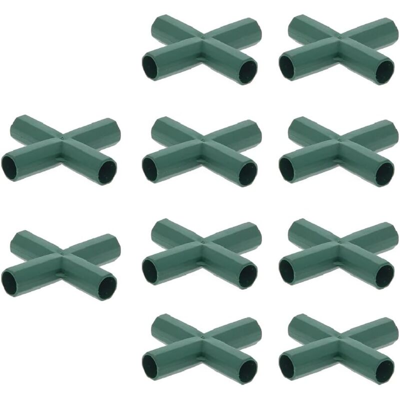 foto del prodotto kzq 10 connettori per telaio da giardino piatti da 16 mm, connettori per telaio da giardino a 4 vie per fioriere e serre