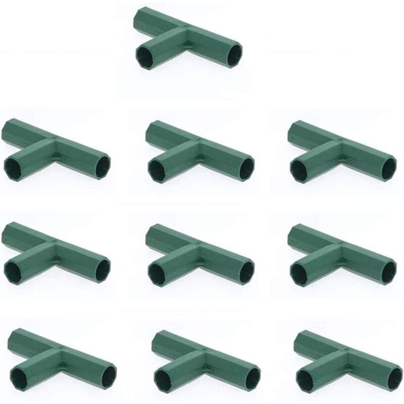 foto del prodotto kzq 10 connettori per telaio di serra da 16 mm in pvc, per edifici, a 3 vie, per mobili, per tubi angolari, per supporto stabile 16 mm, piatti a 3