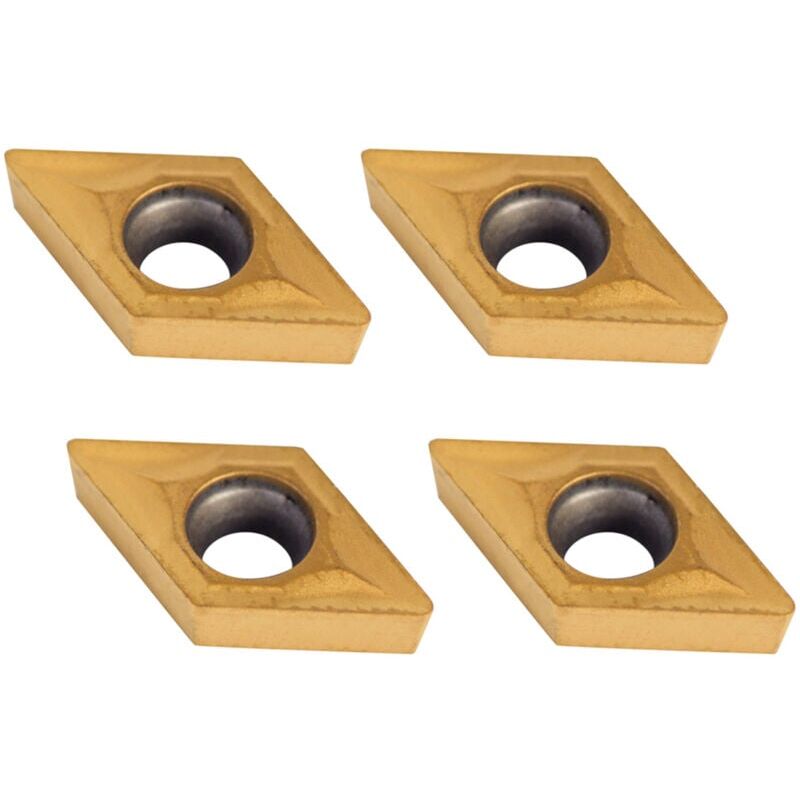 foto del prodotto kzq 10 pezzi inserti in metallo duro cnc, inserti per taglierina per tornio a forma di diamante, lama in metallo duro indicizzabile per utensile da