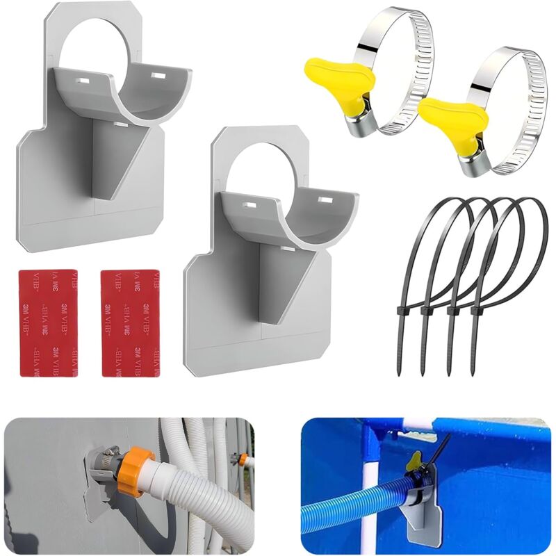 foto del prodotto kzq 10 pezzi supporto per tubo da piscina dimensioni 30 38 mm accessori per piscine fuori terra, resistenti a forature, strappi e strappi