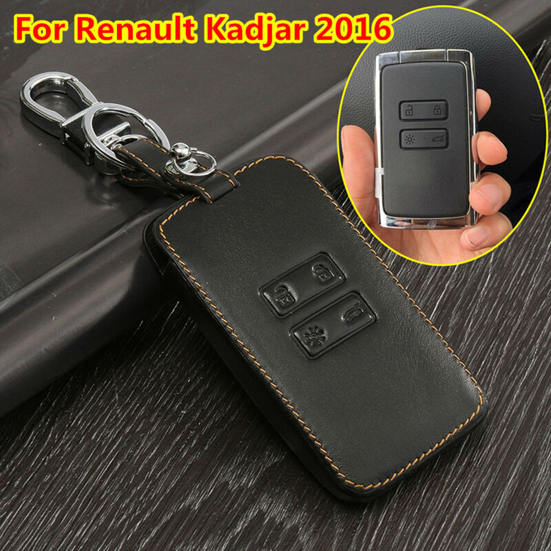 foto del prodotto kzq 1x custodia in pelle nera per chiave auto per renault kadjar 2016 10,0 cm x 5,5 cm custodia per chiave auto