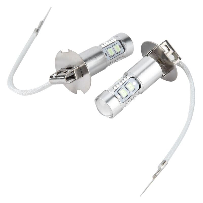 foto del prodotto kzq 2 pezzi 100w 1200lm 8000k kit lampadine per fari led per auto fendinebbia luce di marcia diurna per h3