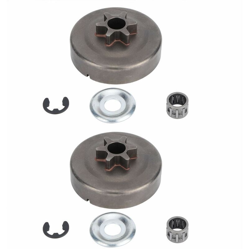 foto del prodotto kzq 2 pezzi pignone tamburo frizione per stihl 017 018 021 023 025 ms170 ms180 ms210 ms230 ms250 1123 640 2003 motosega