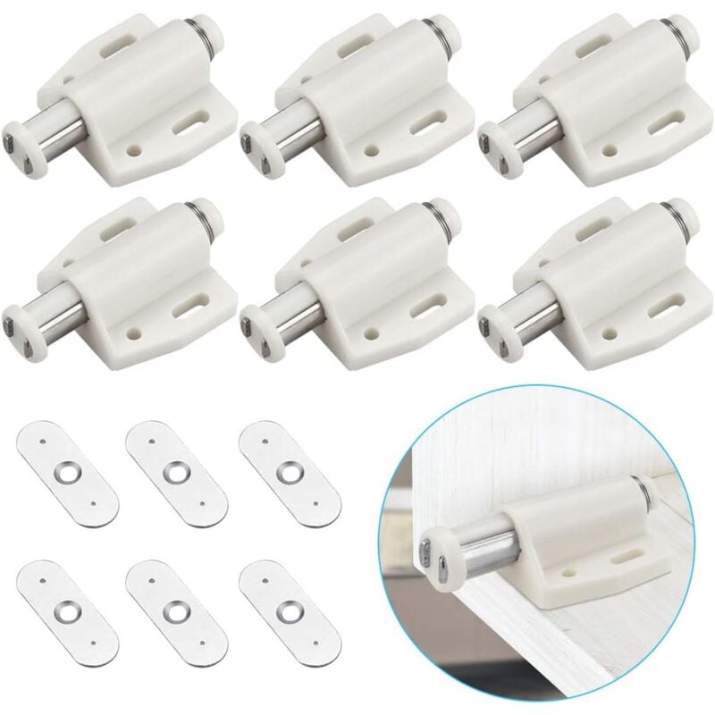 foto del prodotto kzq 6 pezzi apriporta magnetico snapper magnetico per mobili chiusura magnetica a molla push to open magnete a pressione snapper per ante di