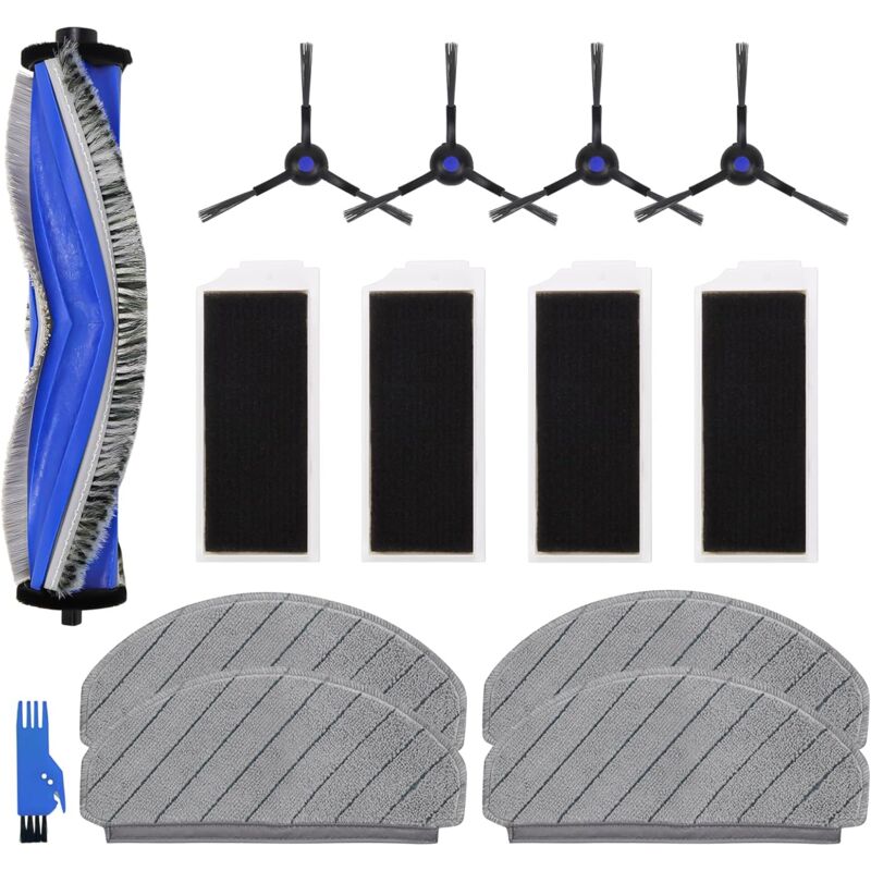 foto del prodotto kzq accessori di ricambio n20 compatibili con gli aspirapolvere robot ecovacs deebot n20, n20 plus, n20 pro plus, 1 spazzola principale, 4 filtri,