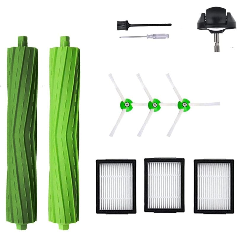 foto del prodotto kzq accessori di ricambio per aspirapolvere irobot roomba serie i7, i6, i8, i3, i4, i1, e5, e6 ie include 1 spazzola rotante, 1 ruota anteriore, 3