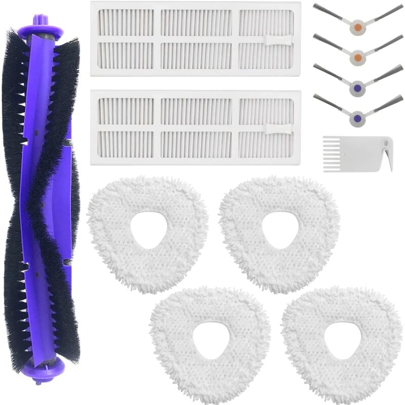 foto del prodotto kzq accessori per robot aspirapolvere narwal freo con 1 spazzola principale, 4 panni, 2 filtri, 4 spazzole laterali, 1 spazzola di pulizia