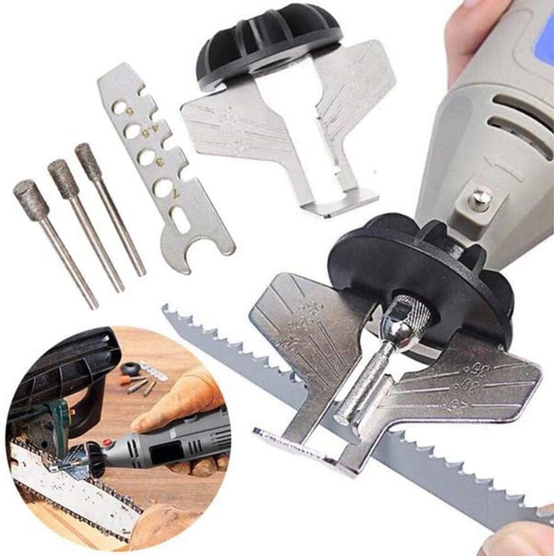 foto del prodotto kzq affilatrici per motoseghe kit per affilatura motoseghe, affilatura smerigliatrice elettrica, utensile per affilatura denti di sega, set di