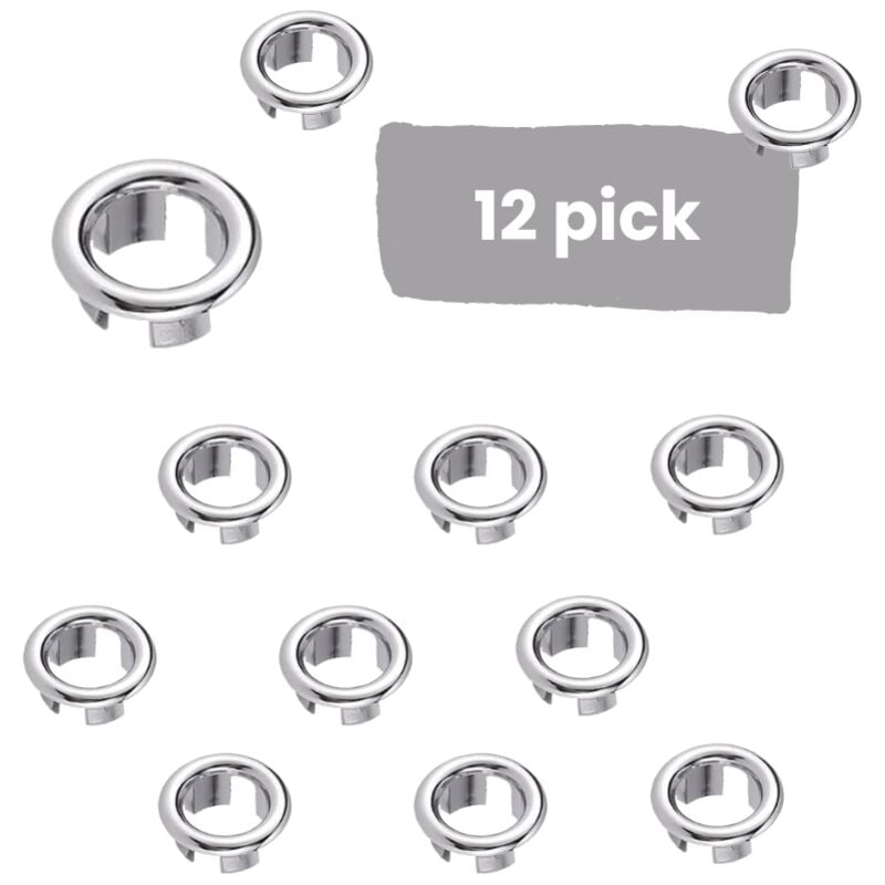 foto del prodotto kzq anello di troppo pieno per lavello, 12 pezzi, anello di troppo pieno per lavello, copertura di troppo pieno per lavello, anelli di troppo pieno