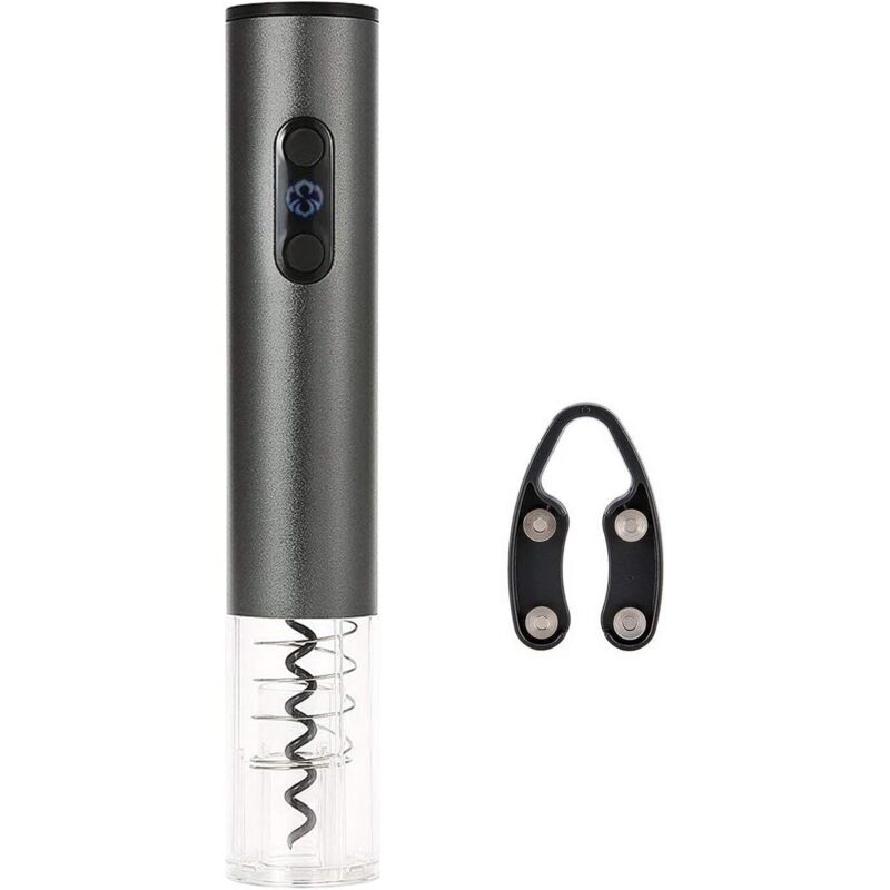 foto del prodotto kzq apribottiglie elettrico, cavatappi elettrico, apribottiglie automatico, set apribottiglie con cavatappi automatico e tagliacapsule