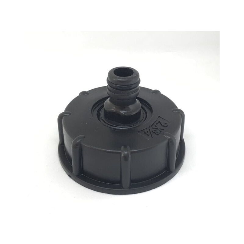 foto del prodotto kzq attacco ibc s60x6 con tappo nipplo, uscita 3 4 e ingresso 60mm, compatibile con il serbatoio ibc da 1000 litri della marca rtgpt
