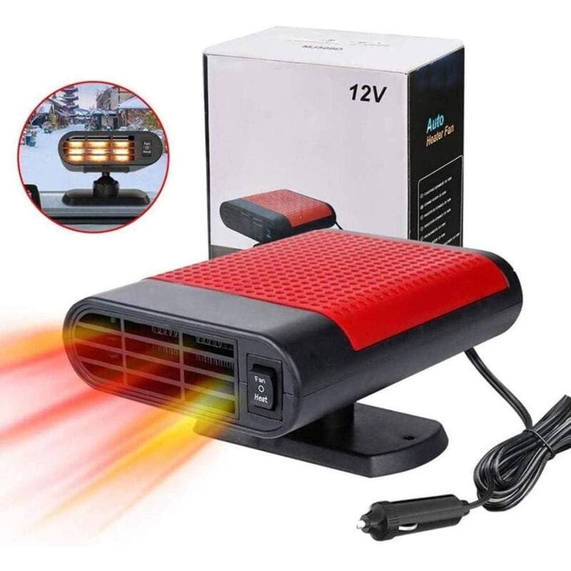foto del prodotto kzq auto plug in ventilatore riscaldatore portatile auto riscaldatore auto riscaldatore portatile auto, 12v 150w riscaldamento rapido auto