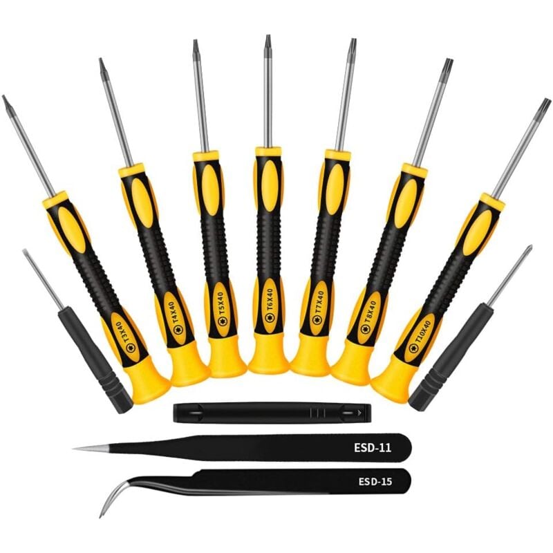 foto del prodotto kzq cacciaviti magnetici di precisione professionali torx star tx, set kit da 6 pezzi, t3 t4 t5 t6 t8 t10
