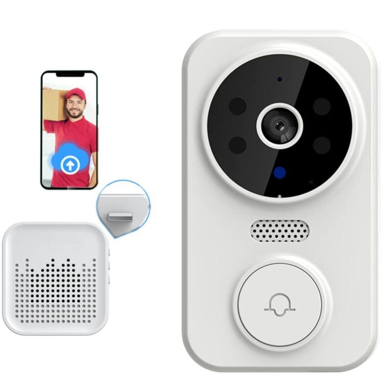 foto del prodotto kzq campanello video wireless m8 campanello visivo intelligente citofono bidirezionale visione notturna a infrarossi sistema di sicurezza per