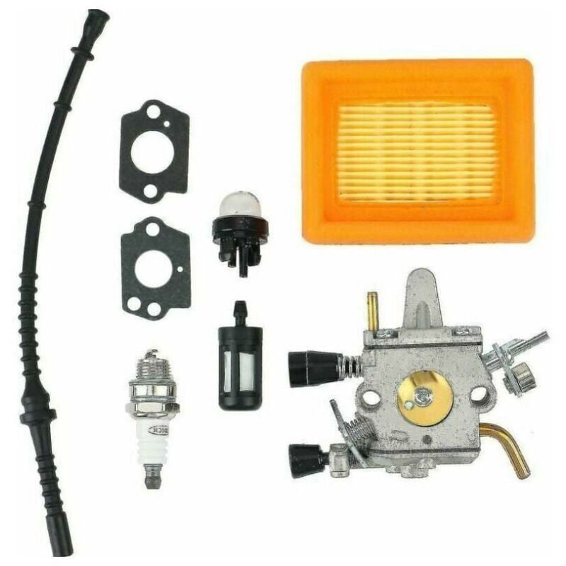 foto del prodotto kzq carburatore per stihl fs400 fs450 fs480, filtro aria e carburante inclusi, accessorio per decespugliatore
