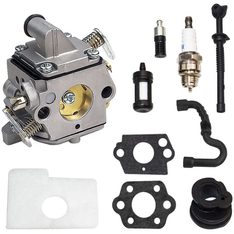 foto del prodotto kzq carburatore per tronchese stihl 017 018 ms 170 180 180c ms170 ms180 ms170c ms180c con kit di regolazione del filtro dell aria